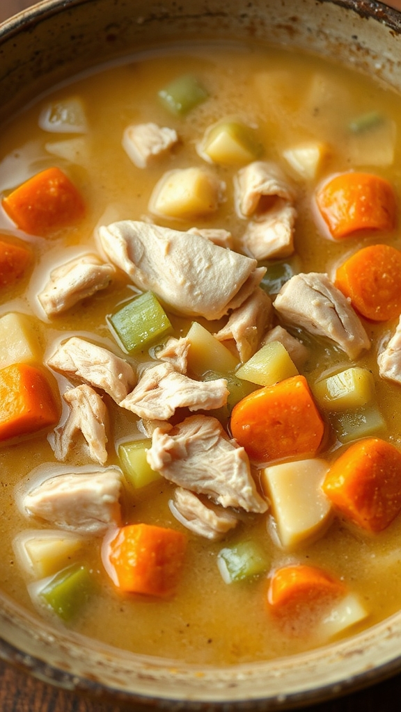 cozy chicken pot pie soup