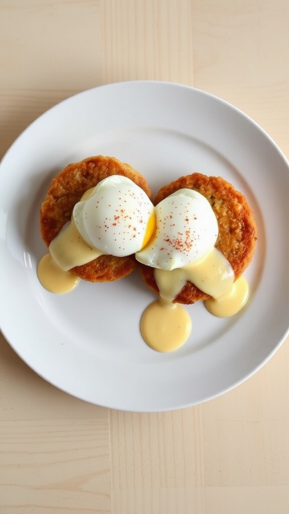 crab cake poached eggs