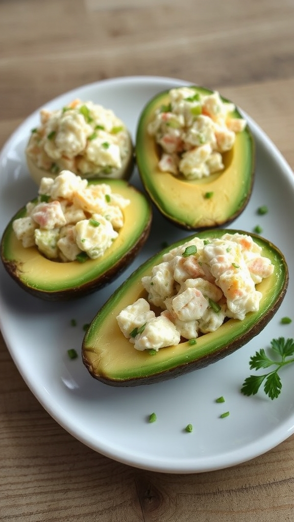 crab stuffed avocado preparation method