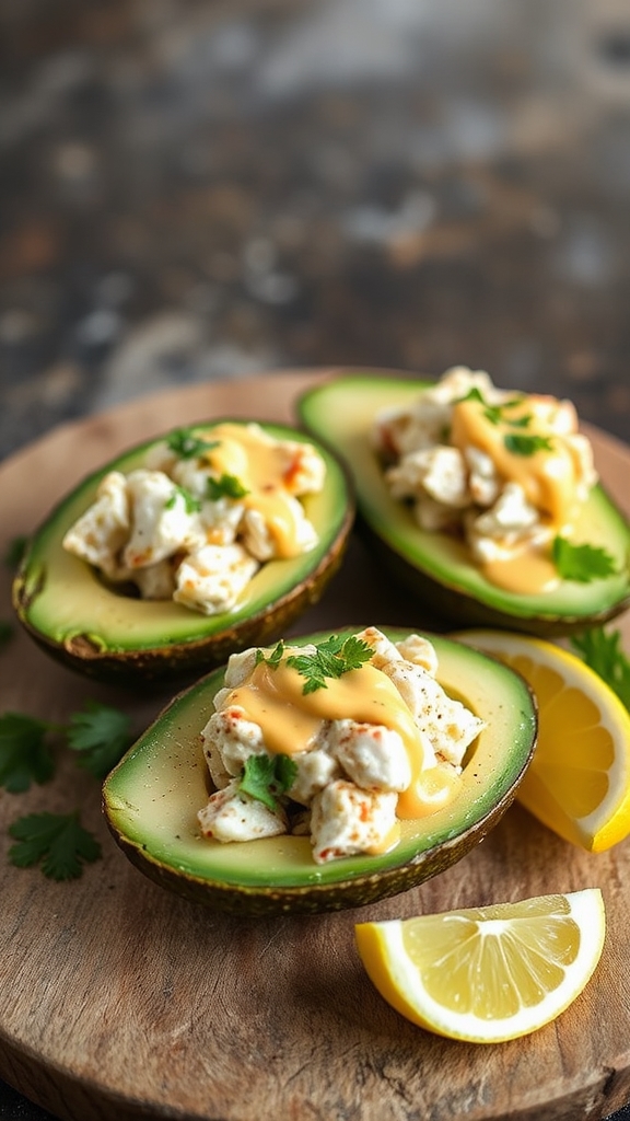 crab stuffed avocados serving suggestions