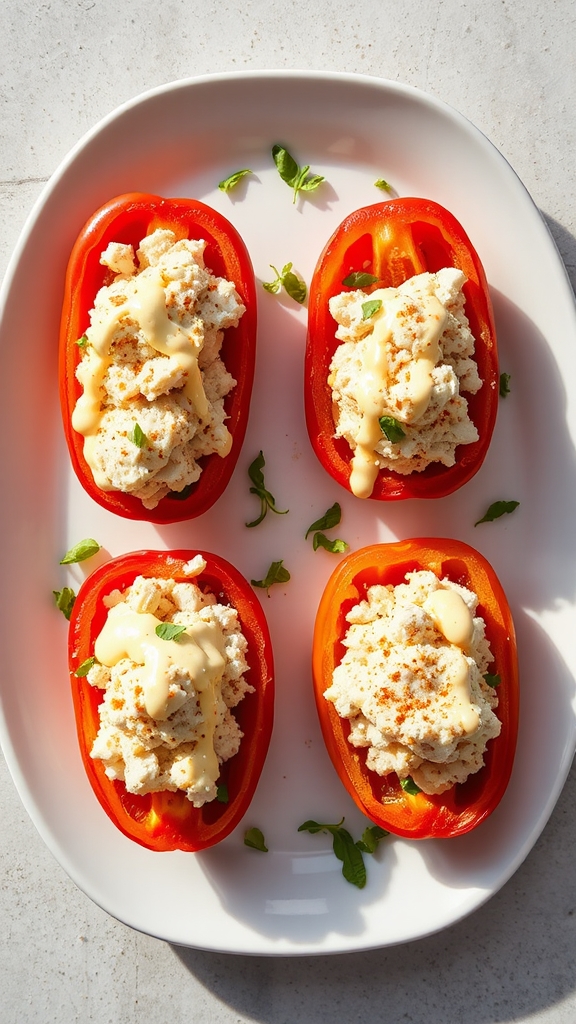 crab stuffed heirloom tomatoes