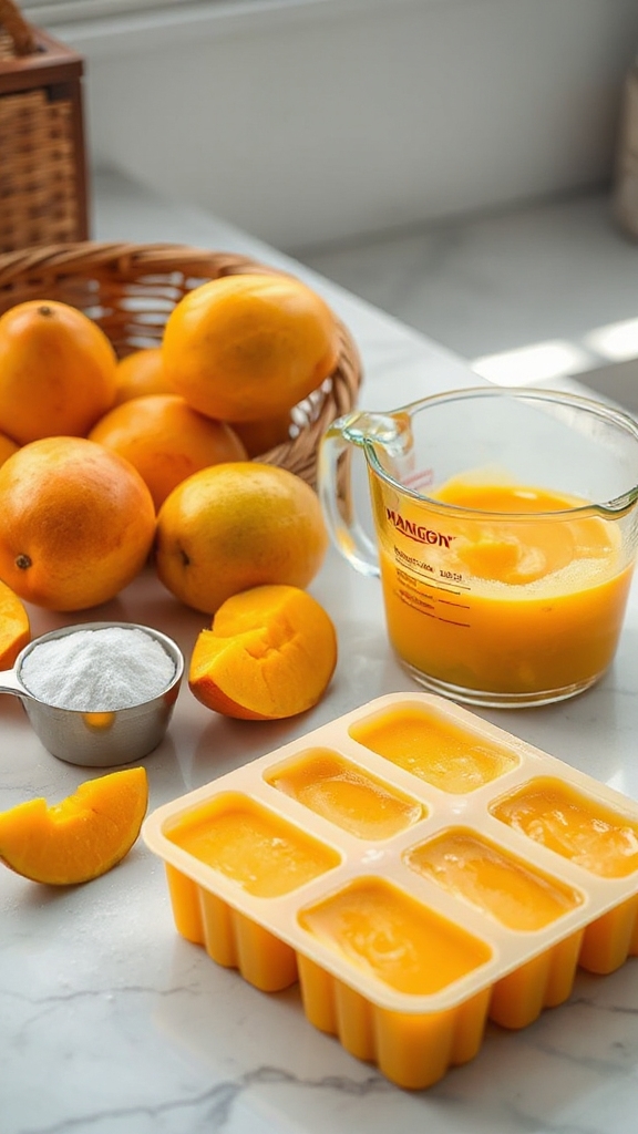 crafting silky mango sorbet