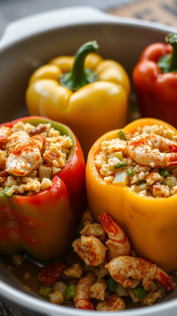 crawfish touff e stuffed peppers