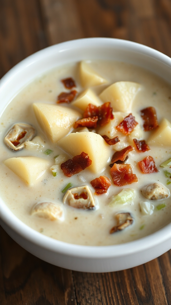 creamy bacon clam chowder