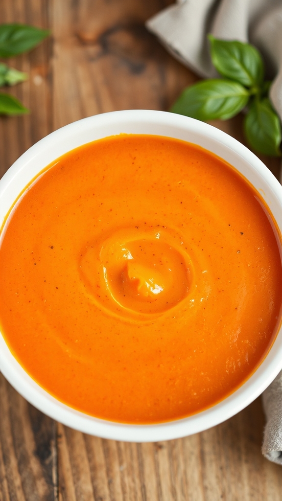 creamy tomato soup preparation