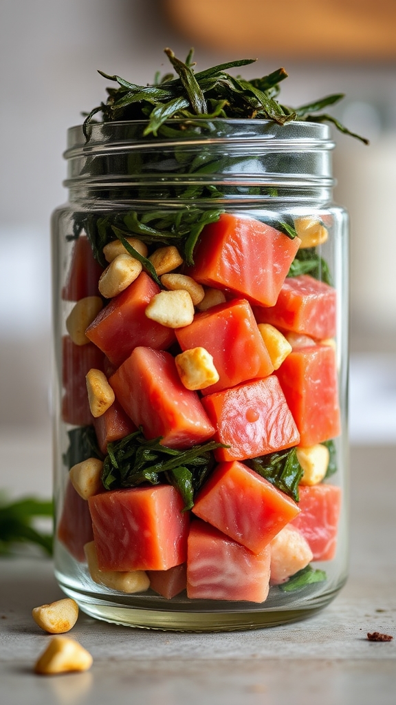 create poke meal jars
