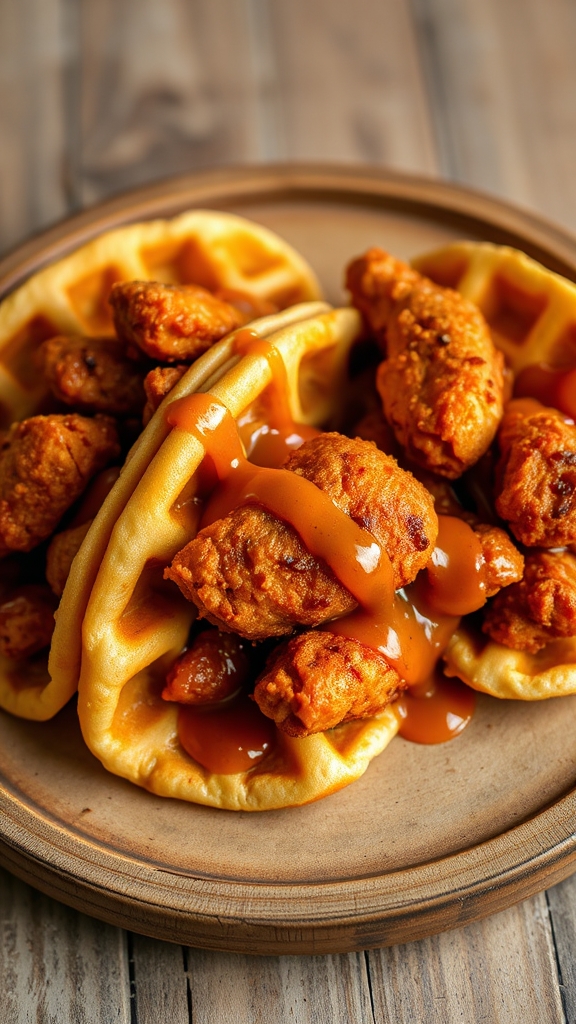 creative chicken waffle variations