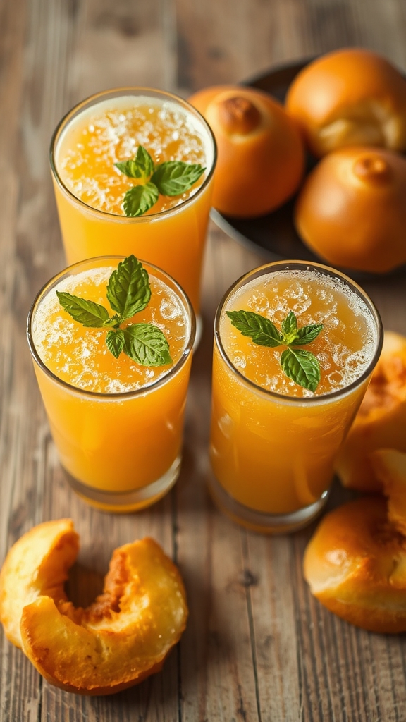crisp bubbly peach shandy