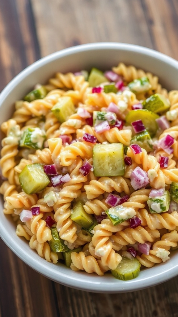 crisp tangy pickle pasta