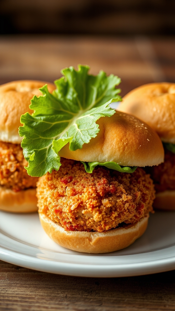 crispy breaded pork sliders