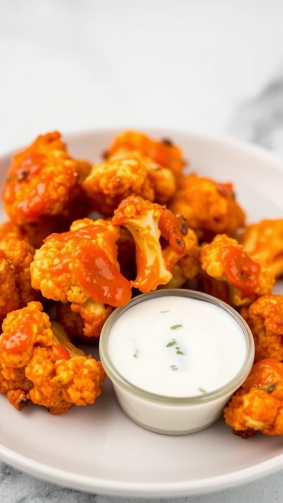 crispy buffalo cauliflower wings