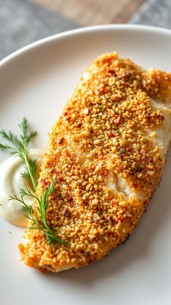 crispy cod with sides
