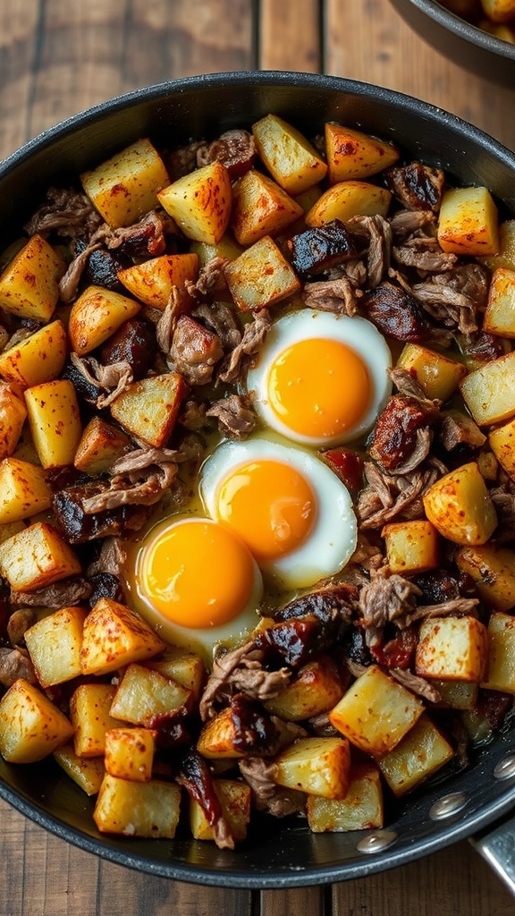 crispy duck confit hash