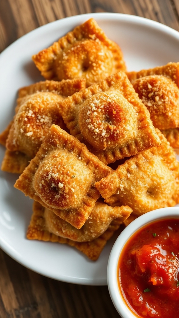 crispy fried ravioli delight