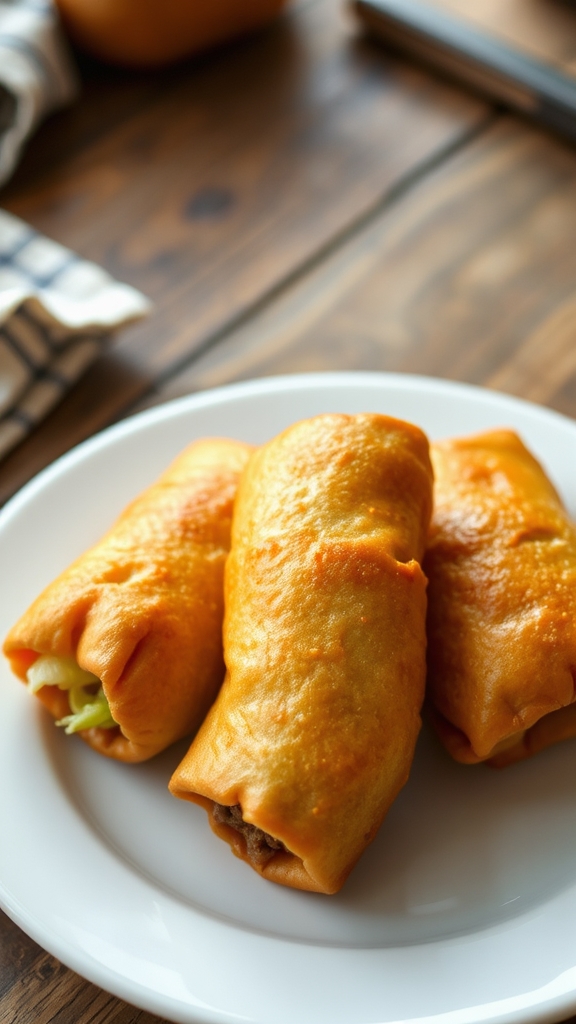 crispy runza egg rolls