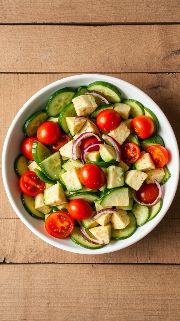 cucumber tomato avocado salad