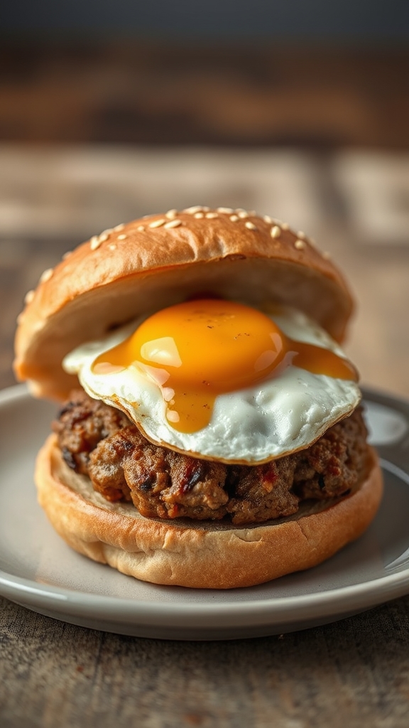 customizing scrapple breakfast burger
