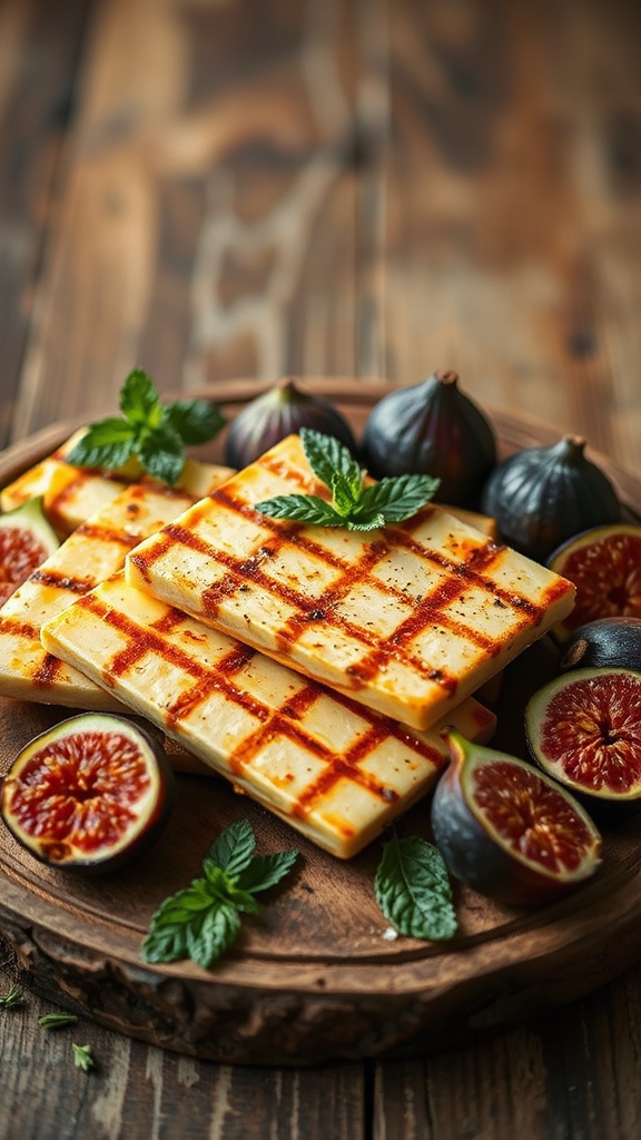 cypriot grilled halloumi figs
