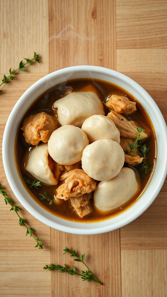 delaware stewed chicken dumplings