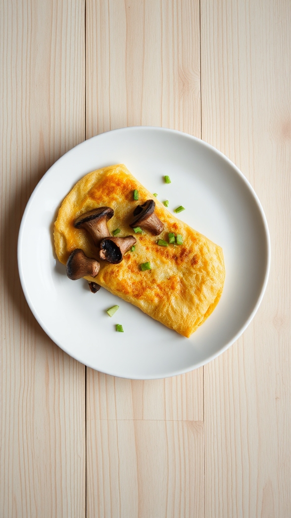 delicious morel mushroom omelette