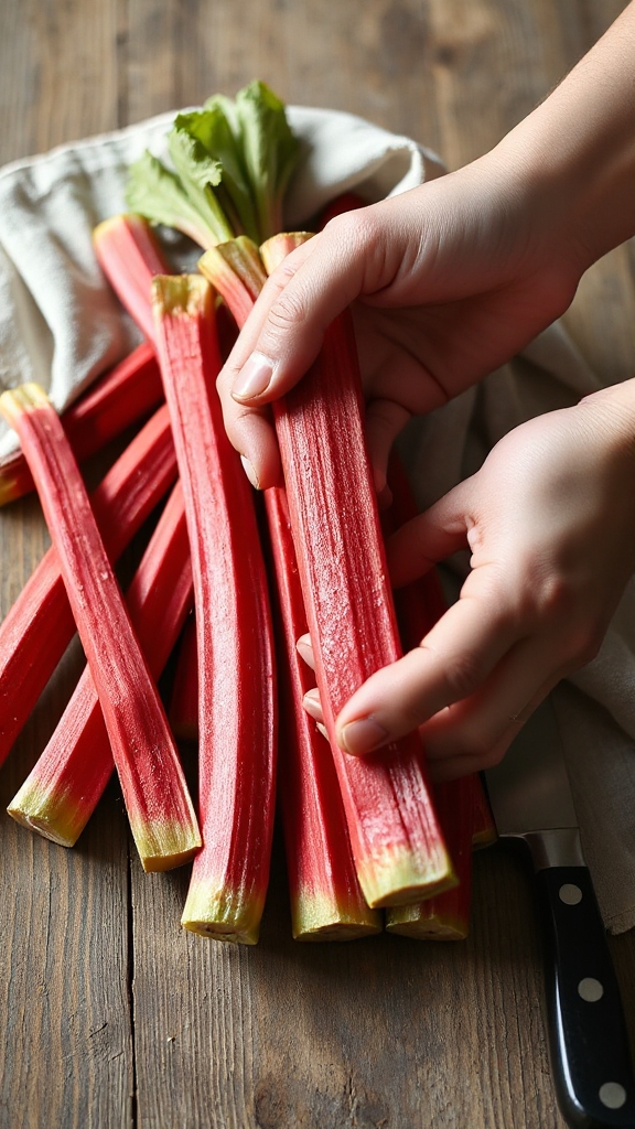 determine rhubarb ripeness fixes