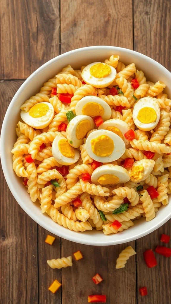 deviled egg pasta fusion