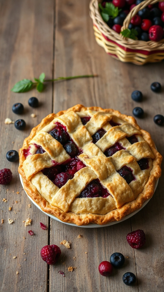 diverse berry pie flavors