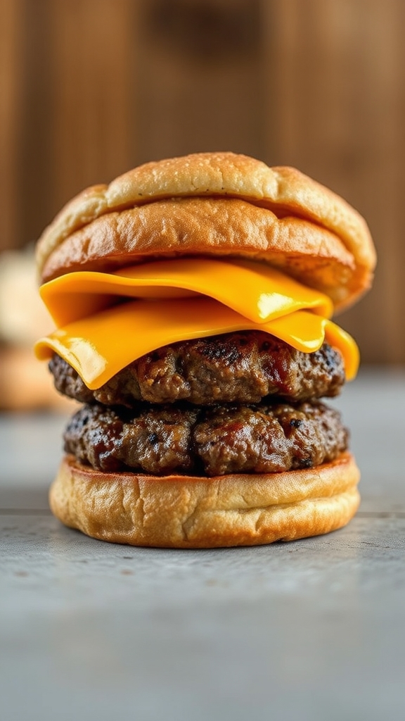 egg topped crispy ramen burgers