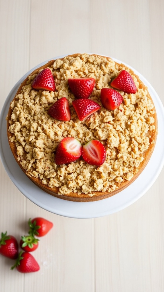 eggless strawberry crunch dessert