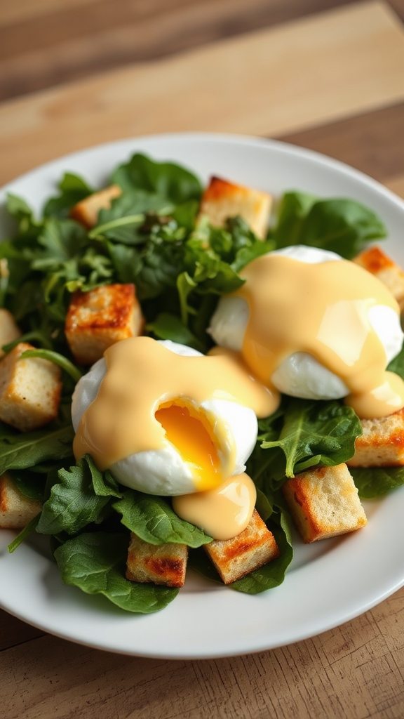 eggs benedict inspired salad