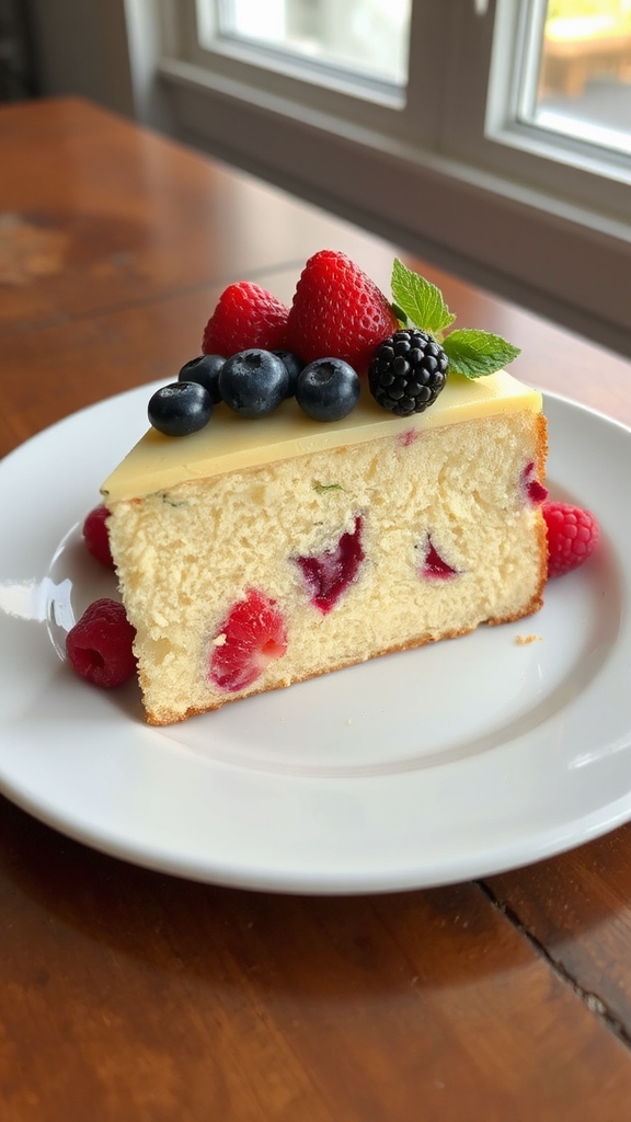 elegant berry cake garnish