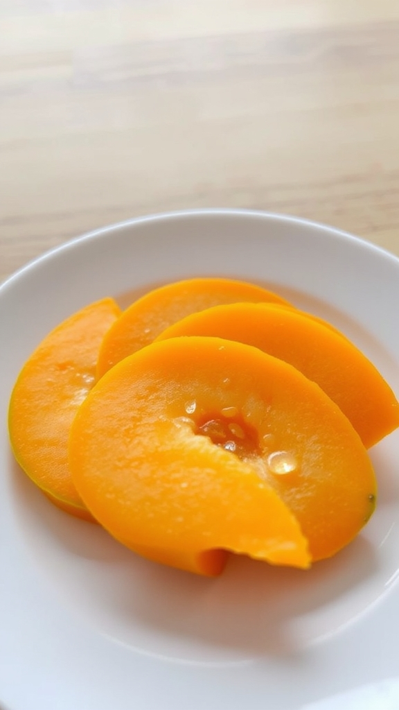 elegant cantaloupe garnish presentation