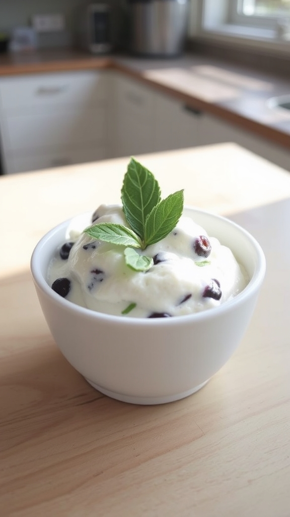elegant herbal dessert garnish