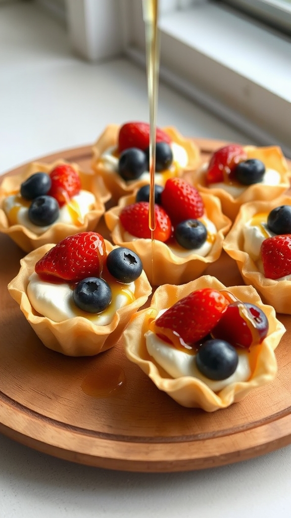 elegant honey enhances dessert