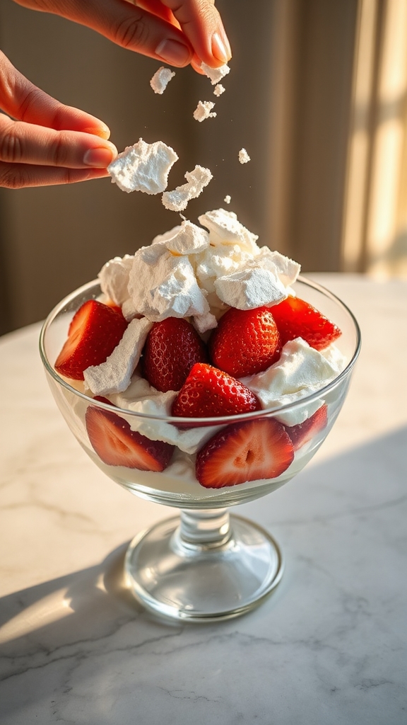 elegant meringue cream assembly