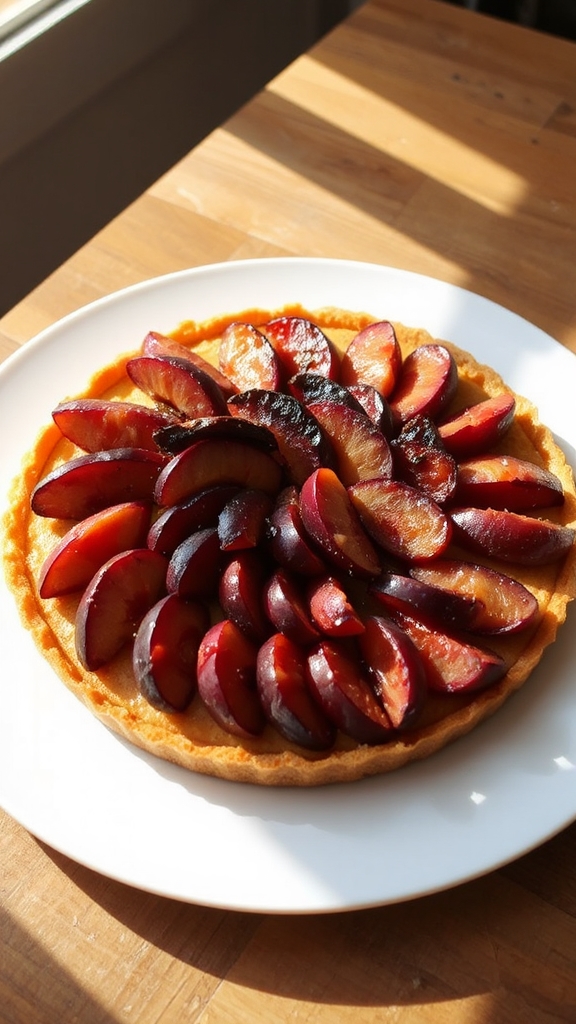 elegant plating with plums