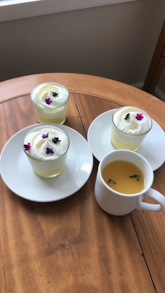elegant tea and dessert pairing