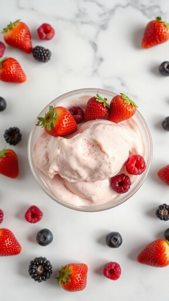 elevate gelato with berries