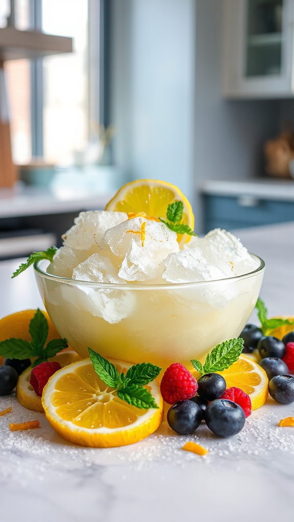 elevate lemon ice garnishes