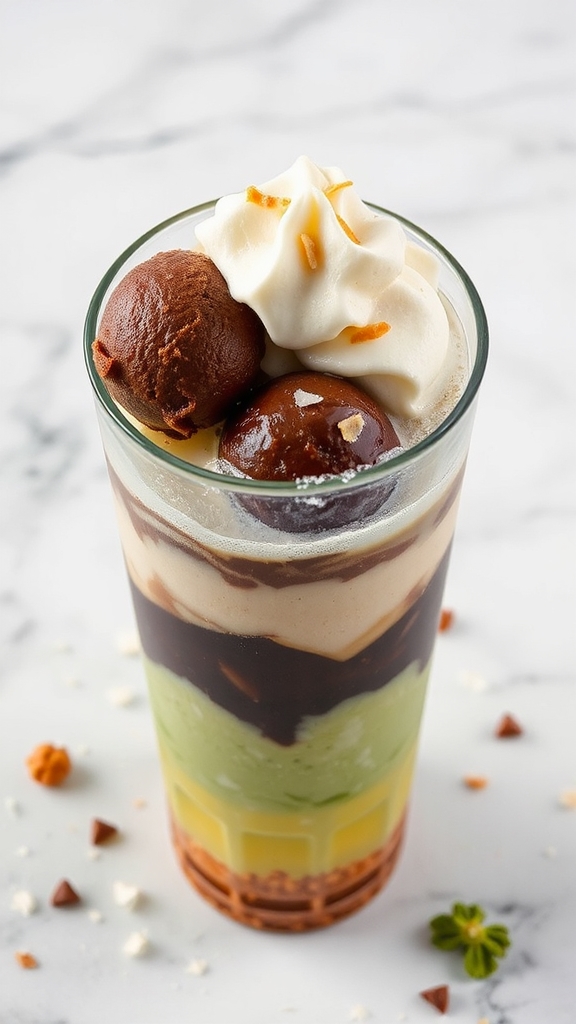 espresso and coconut gelato