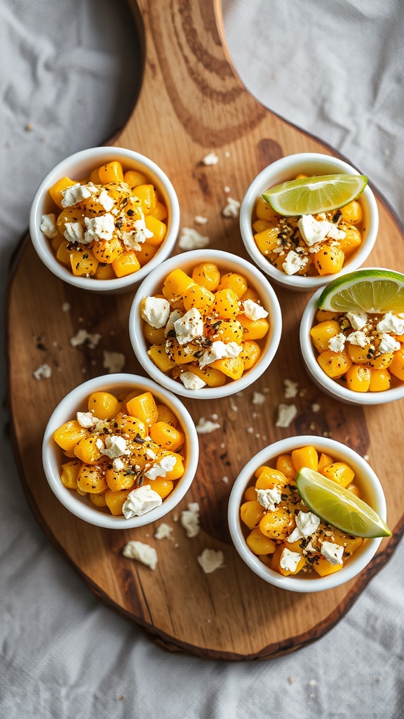 everything bagel elote cups