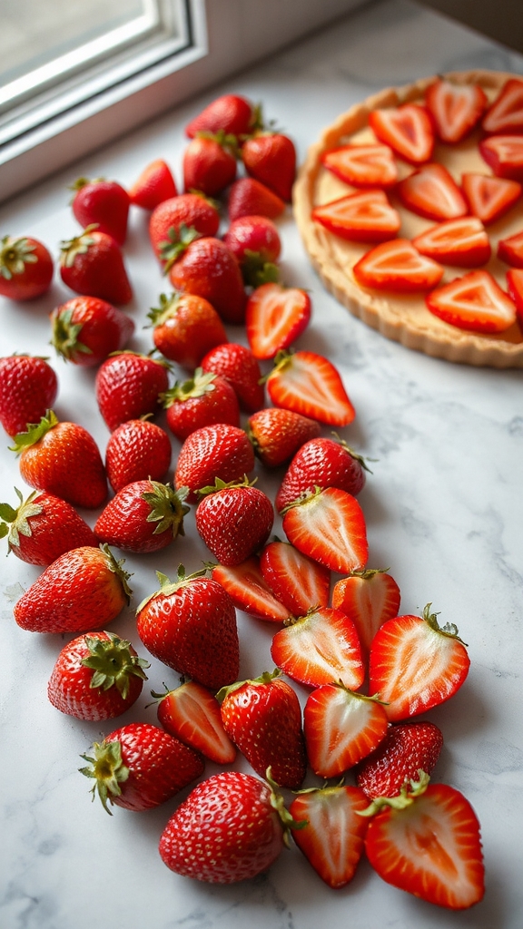 exotic strawberries enhance tarts