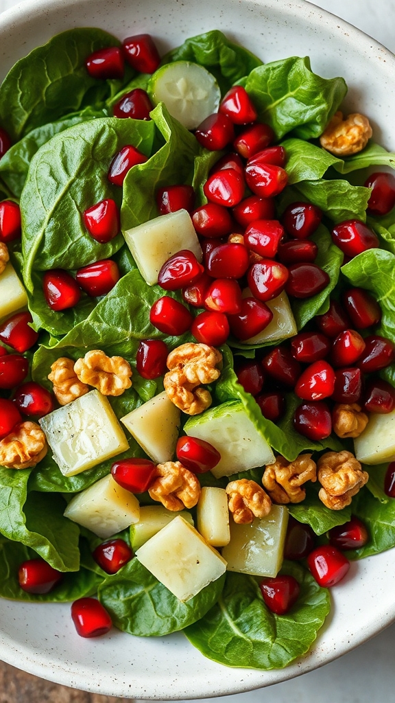 festive pomegranate cucumber salad