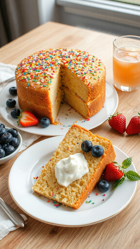 festive sprinkled cake pairings