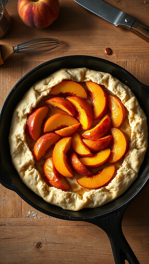 flaky crust peach galette