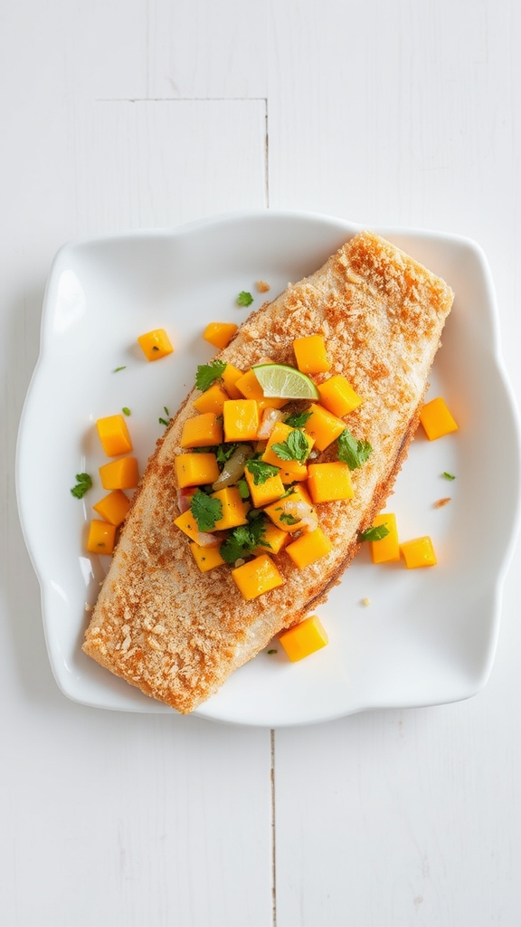 florida coconut crusted mahi