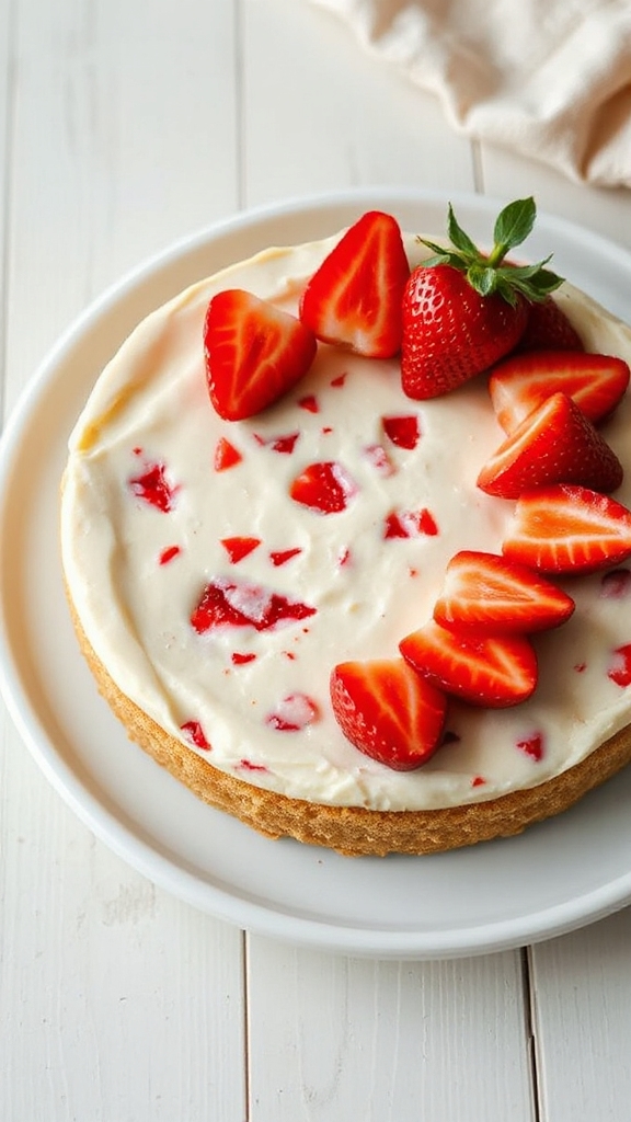 florida no bake strawberry cheesecake