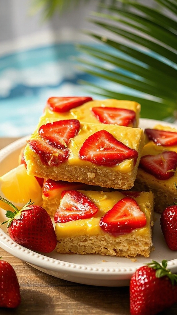 florida strawberry lemonade bars
