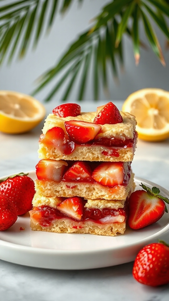 florida strawberry lemonade bars