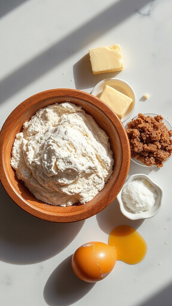 flour butter sugar eggs